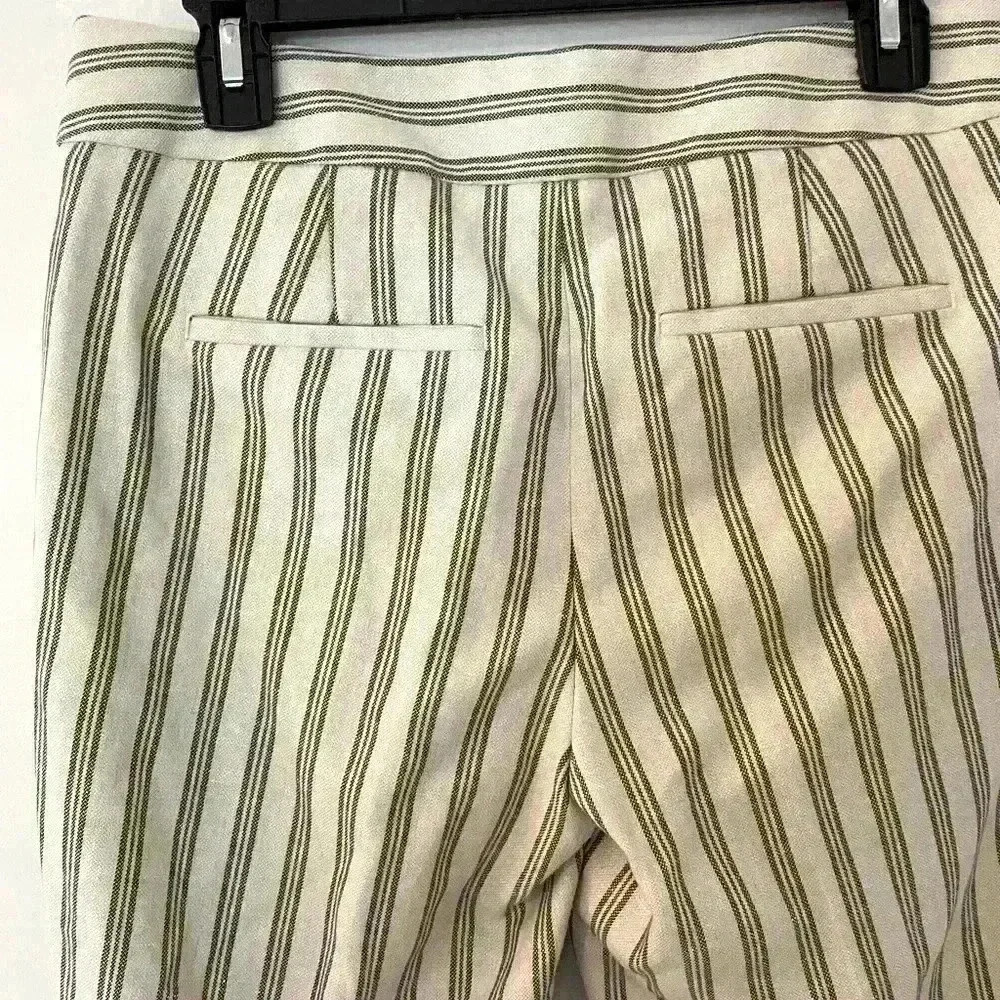 LOFT Blue and Off White Trouser Pants, Size 4 - Picture 6 of 6